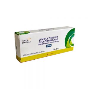 Levocetirizina 5 mg x 30 comprimidos recubiertos (Seven Pharma)