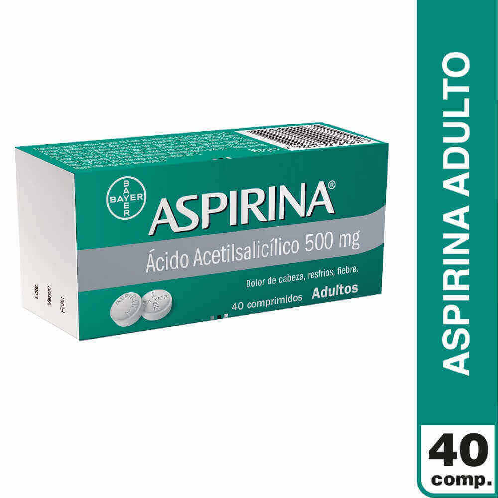 Aspirina 500 mg Adulto x 40 Comprimidos